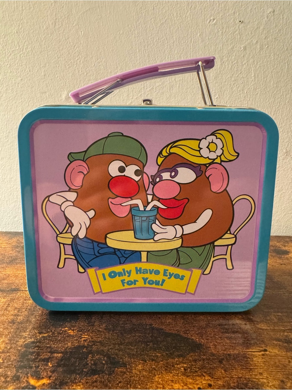 Vintage 1999 Hasbro Mr. & Mrs. Potato Head Mini Tin Lunch Box